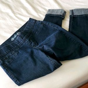 Blue Elastic Waist Skinnies